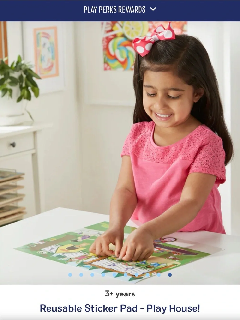 Melissa & Doug Reusable Sticker Pad - Purple, Yellow